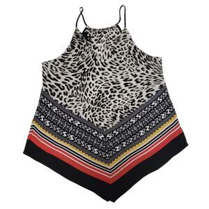 IZ Byer Bandana Style Multiprint Multicolor Top Size M